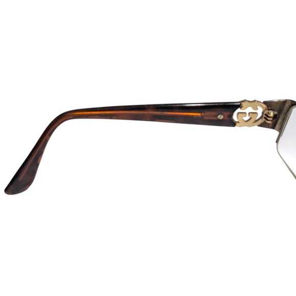 Gucci Italy GG 2844 NVX Dark Brown Half Rim Eyeglasses Frame 51-17-135 FLAW - Picture 9 of 13